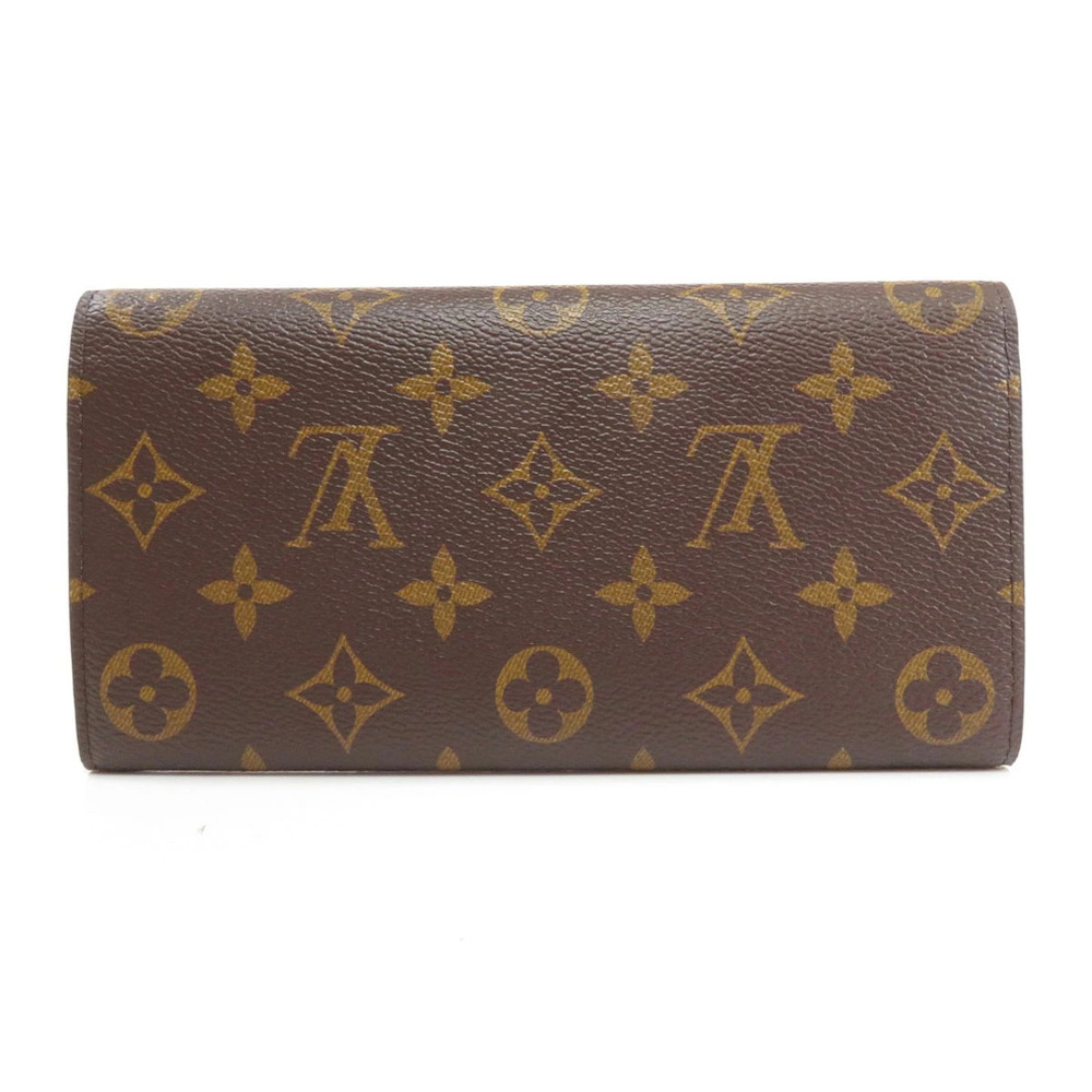 Louis Vuitton Emilie Long Monogram Wallet Canvas Portefeuille Brown